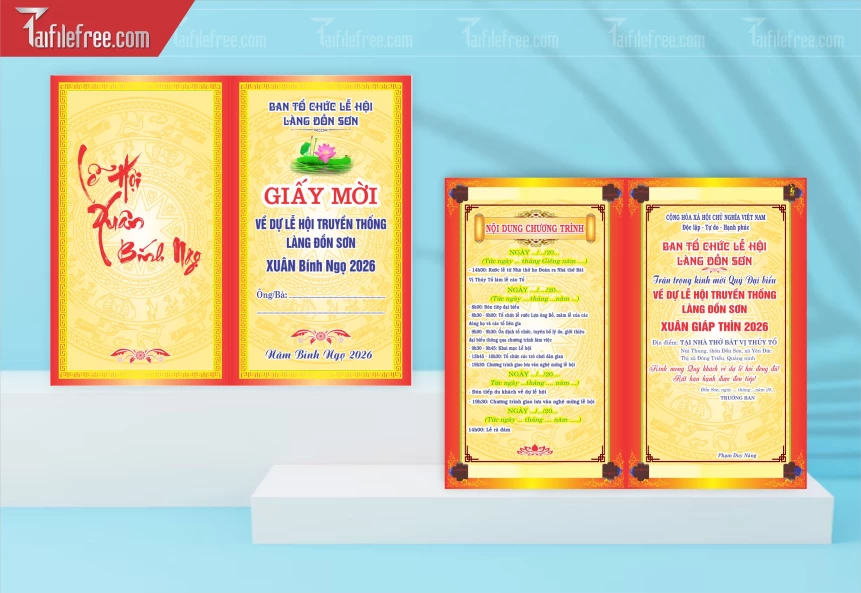 File Thiết Kế Giấy Mời Dự Lễ Hội Truyền Thống_TD67