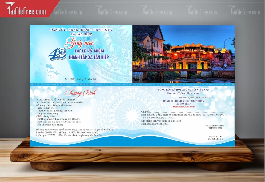File Thiết Kế Giấy Mời Kỷ Niệm Thành Lập Xã_TD79