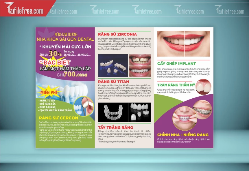 File Thiết Kế Mẫu Tờ Rơi Hiện Đại, Tờ Rơi Nha Khoa_TR47