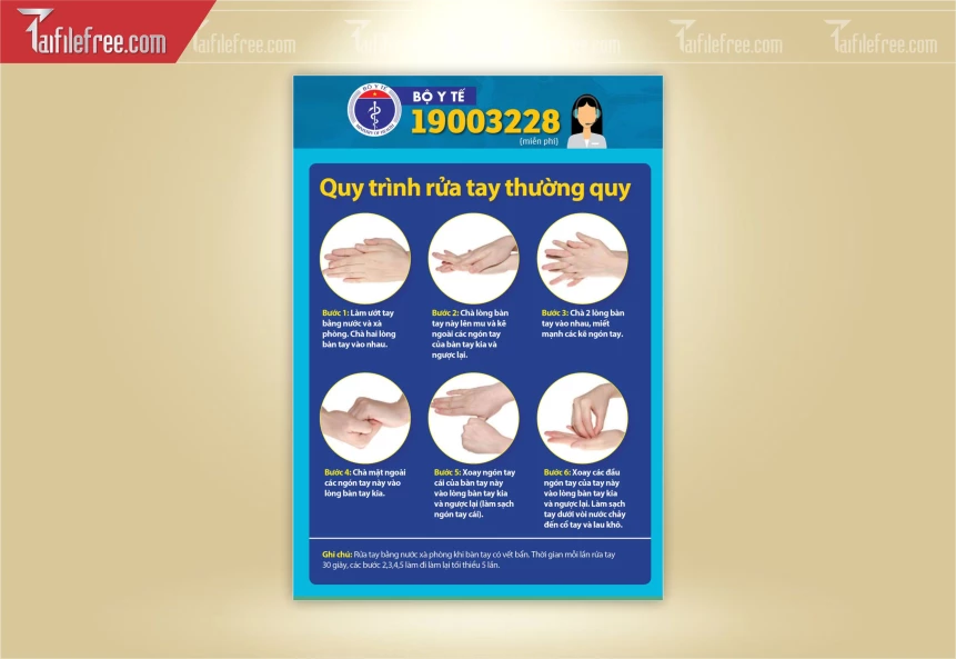 Mẫu Tờ Rơi Quy Trình Rửa Tay_TR51
