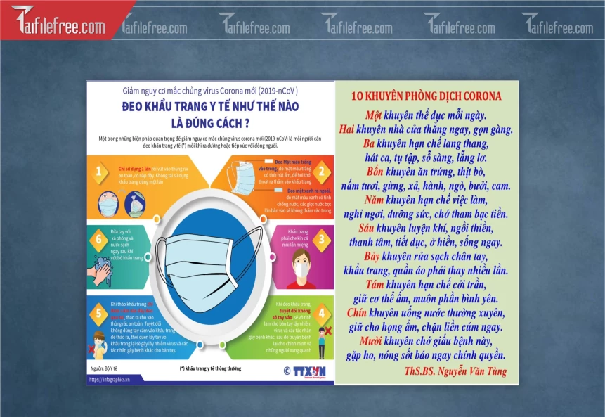 Mẫu Tờ Rơi Cách Đeo Khẩu Trang Phòng Corona_TR66