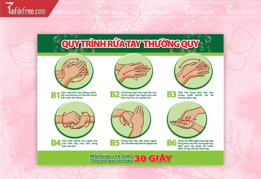 Mẫu Tờ Rơi Quy Trình Rửa Tay_TR67