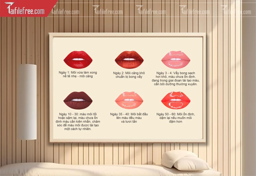 Tranh Trang Trí Spa Quy Trình Phục Hồi Sau Phun Xăm_TS67