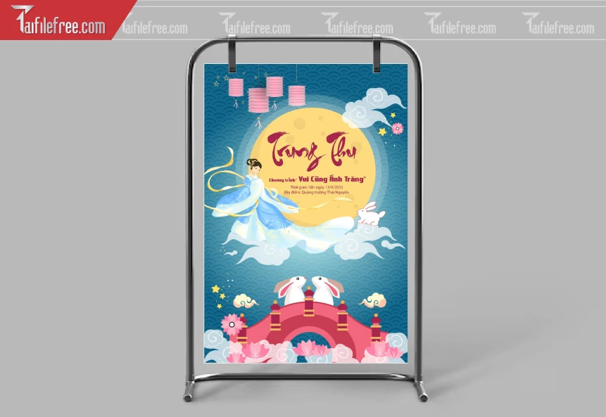 Mẫu Backdrop, Banner Trung Thu Đẹp Mắt Sáng Tạo_TTV160