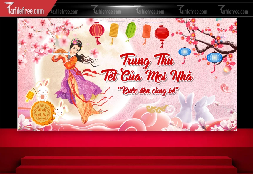 Mẫu Backdrop Trung Thu Đẹp Mắt Sáng Tạo_TTV178