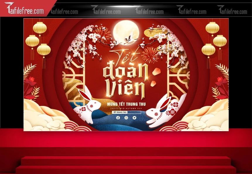 Mẫu Backdrop Trung Thu Đẹp Mắt Sáng Tạo_TTV189