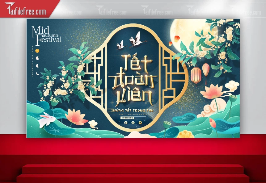 Mẫu Backdrop Trung Thu Đẹp Mắt Sáng Tạo_TTV192