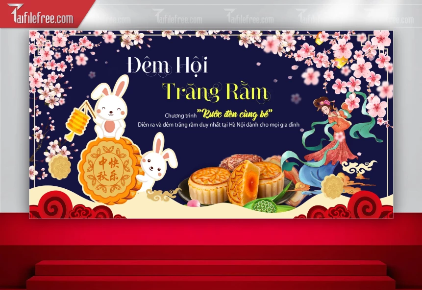 Mẫu Backdrop Trung Thu Đẹp Mắt Sáng Tạo_TTV202