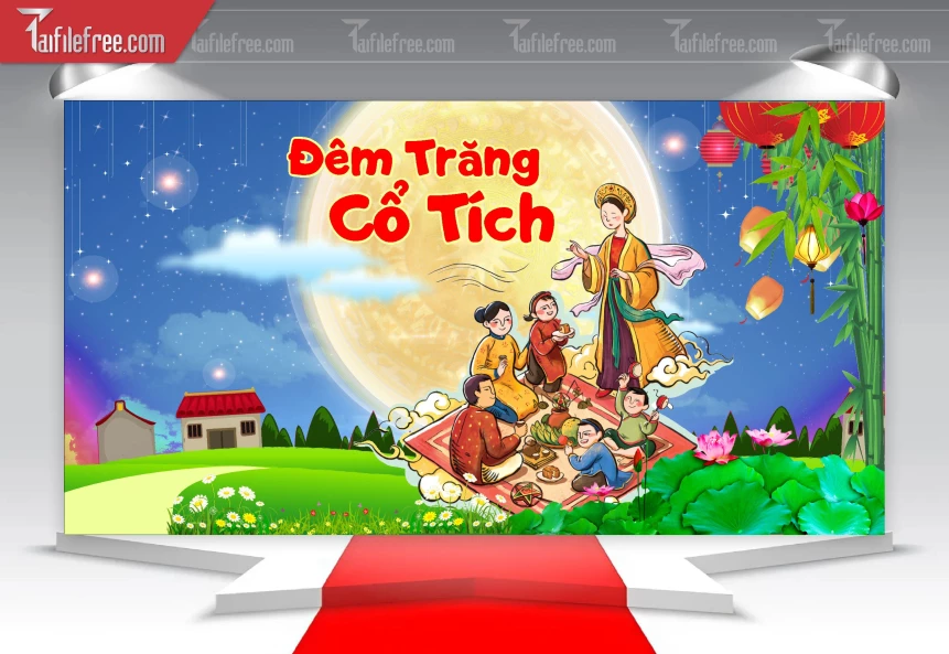 Mẫu Backdrop Trung Thu Đẹp Mắt Sáng Tạo_TTV63