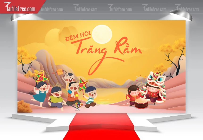 Mẫu Backdrop Trung Thu Đẹp Mắt Sáng Tạo_TTV77