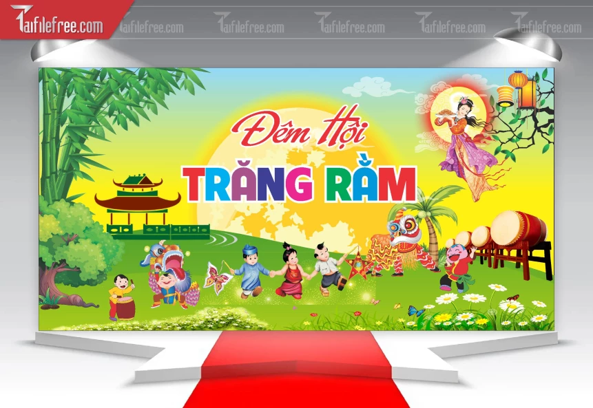Mẫu Backdrop Trung Thu Đẹp Mắt Sáng Tạo_TTV83