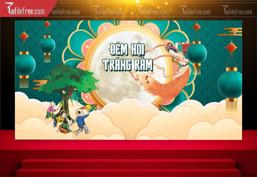 Mẫu Backdrop Trung Thu Đẹp Mắt Sáng Tạo_TTV87
