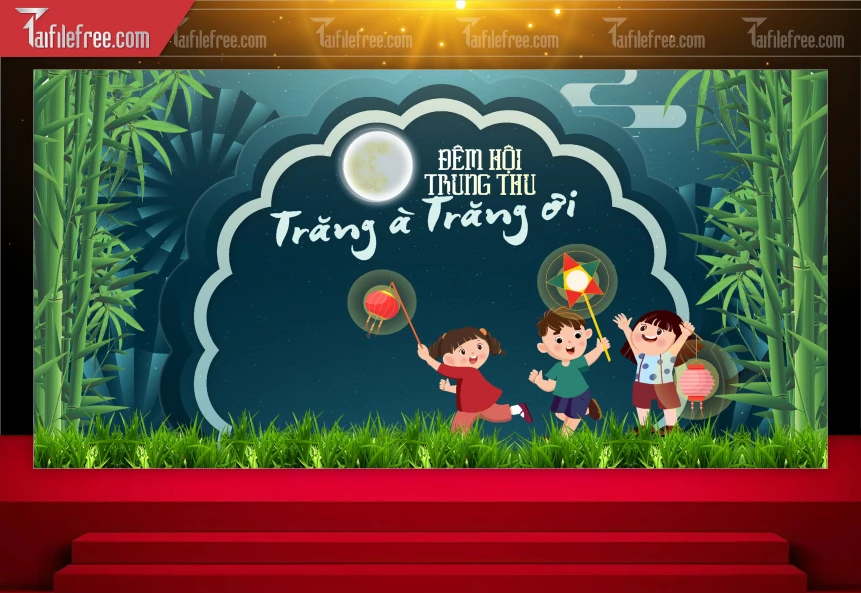 Mẫu Backdrop Trung Thu Đẹp Mắt Sáng Tạo_TTV90